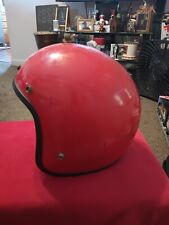 Vintage 1960s Open Face Motorcycle Helmet Red Original Barn Find 🔥 Uncleaned  picture