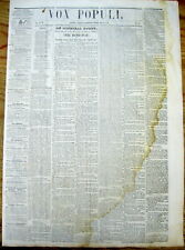 1849 newspaper wth Long letter Early EYEWITNESS ACCOUNT The CALIFORNIA GOLD RUSH picture