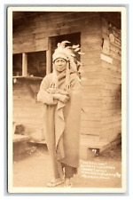 MENOMINEE INDIAN RESERVATION  rppc WISCONSIN Keshena Falls tourist camp CHIEF picture