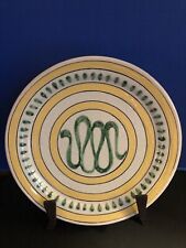 Ysauro Uriarte Puebla Snake Talavera Pottery Plate Marked Mexico Serpent Vtg. picture
