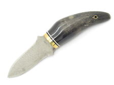 Vtg United UC740 Flinthorn Seki Japan Chip Flint Buffalo Horn Fixed Dagger Knife picture