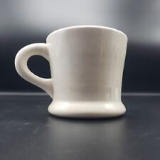 Vintage 1940s White Glazed Stoneware Shaving Mug - Collectible Crazed Finish picture
