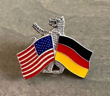 Vintage 1990s Berlin Brigade US Forces American German Friendship Pin with Bear picture