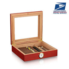 20-30CTS Cigar Humidor Cases Holders Storage Box With Humidifier and Hygrometer picture