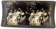 Vintage Stereograph Stereo View Stereoscope Card 1897 Each Sip a Reputation Dies picture