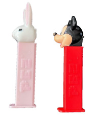 PEZ Candy Dispenser lot of 2 EASTER BUNNY MICKEY MOUSE Vintage Collectible Toys picture
