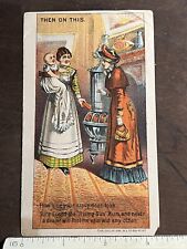 Antique Victorian Trade Card The Rising Sun Stove Polish T1 picture