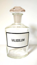 VALIDOLUM Vintage Germany Clear Glass  Apothecary Pharmacy Bottle 250 ml picture