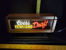 Vintage Coors Extra Gold Draft Register Topper Shelf Sign Works Lights Up picture