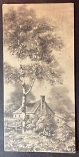 Drawing of Cottage Printed Postcard 1914 Nonstandard size picture