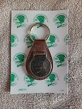 NEW Vtg North American Hunting Club Life Member Brown Leather Eagle Keychain picture