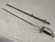 Civil War M1860 GAR Field Officers Sword w/Scabbard Etched US Winship Boston USA picture