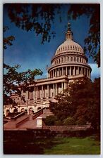 Capitol Building Surmounting Impressive Dome Washington DC VTG Postcard picture
