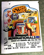 Vintage 1977 Street Meet Mini nationals Detroit Michigan State Fairground Poster picture