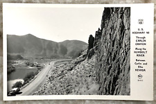 US 40 Hwy Carlin Canyon Humbolt River Carlin & Elko Nevada RPPC Postcard 2364 picture