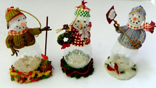 Vintage Princess House 3 Snowpeople Snowman Season Christmas Fall  Figurines picture