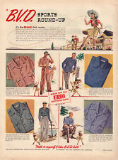 A3 1941 B.V.D. Original Print Ad Sports Pants Shirts Sailor Rope Ad 10'' X 13'' picture