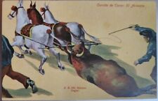 Corrida de Toros: El Arrastre, Mexico Early 1900s Vintage Bullfighting Unposted picture