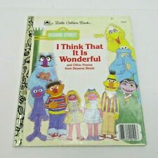 VTG Little Golden Book Sesame Street I Think That Is Wonderful #109-9 1984 picture