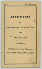 1952 The Pennsylvania Railroad Regulations Governing Voluntary Relief Dept. Book picture