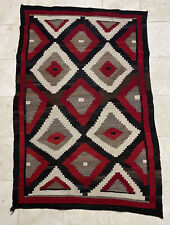 Antique Native American Navajo Wool Woven  Rug Saddle Blanket 40”x 61” picture
