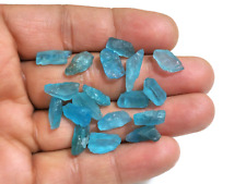 Raw 12-14 MM Size Natural Blue Apatite Raw 20 Pcs Lot Loose Gemstone For Jewelry picture