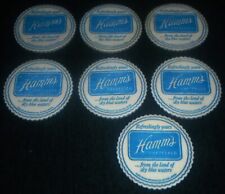 Lot of 7 Hamm's Preferred Beer 1950's Thin Fragile Paper Vintage Beer Coasters picture