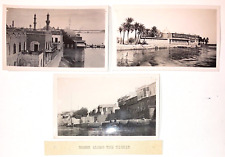 • 3 Vintage 1920's REAL PHOTOS - HOMES ALONG THE TIGRIS RIVER• picture