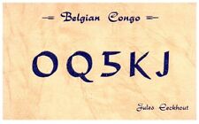 Belgian Congo QSL QSO Amateur/ CB /HAM Radio Card Dated 1960 Postcard OQ5KJ picture