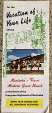 1960s ELKHORN RANCH MANITOBA CANADA  MAP VINTAGE FOLD-OUT BROCHURE PAMPHLET picture