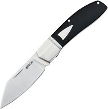 Begg Knives Sheepsfoot Slip Joint Black G10 Folding 14C28N Pocket Knife 035 picture