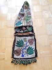 ANTIQUE c1870-90s CHIPPEWA INDIAN BEADED BANDOLIER BAG - ADULT SIZE - EARLY XMPL picture