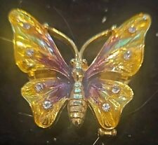 Yellow Butterfly Trinket Box Bejeweled Enameled picture