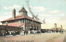 c1910 State Bath House Revere Beach Horse Buggy Street People Dirt Road  P10 picture