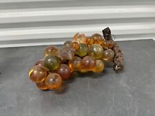 Vintage Mid Century ACRYLIC LUCITE GRAPES on Driftwood 13” picture