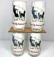 Lot of 4 Kansas City Centennial Water Glasses Tumblers 1950 Horse Buggy picture