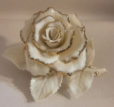 Vintage Lenox Porcelain Classic Rose With Gold Leaves ~ Beautiful  picture