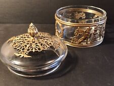 Antique First Empire Bronze & Crystal Jewelry Box/ France C. 1830/ Eagle/ Winged picture