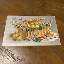 Old 1909 Easter Greetings Post Card : Used picture