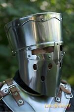 XMAS 18GA Dark Medieval Larp Crusader Helmet Knight Templar Great Helmet picture