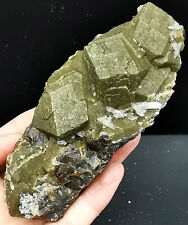 400g Rare Natural Green Yellow Garnet Andradite Mineral Specimen Inner Mongolia picture