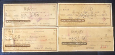 LOT OF 4 THE FIRST NATIONAL CITY BANK OF NEW YORK -CANCELLED BANK CHECKS 1955-60 picture