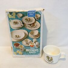 RARE Quick Mothers Oats Quaker Oats w/ Rooster Pattern Box & Teacup Taylor Smith picture