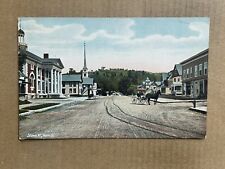 Postcard Stowe VT Vermont Main Street Horse Wagon Vintage 1912 PC picture