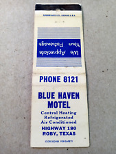 Vintage Matchbook: Blue Haven Motel, Roby, TX picture