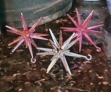 Vintage MC Sputnik Starburst Plastic Ornaments Set 3  Christmas Ornaments 5