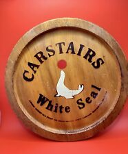 Vintage 12” Carstairs Wooden Pub Tray White Seal Very Old 1950s Whiskey Logo picture