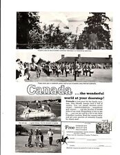 1958 Print Ad Canadian Government Travel Bureau Ottawa Canada Scenic Cruise picture