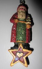 Pam Schifferl Midwest Cannon Falls Santa Claus on Star Christmas Ornament picture