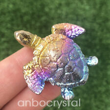 top！ Rainbow Bismuth Ore Quartz Crystal Sea turtle Mineral Specimen Healing  picture